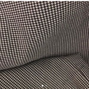 Gingham houndstooth black and white work pants